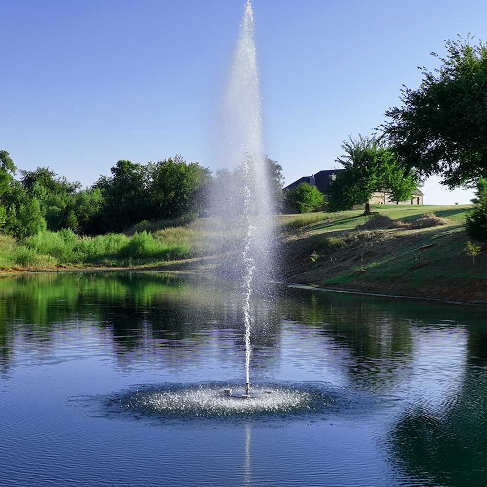 Pond Select Stainless Steel 1/2 HP Pond Fountain, 5 Spray Patterns – 115V