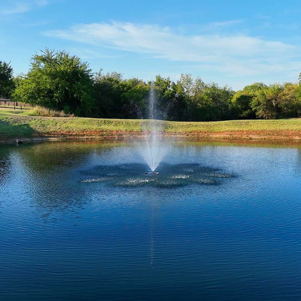 Pond Select Stainless Steel 1 HP Pond Fountain, 5 Spray Patterns – 115V or 230V