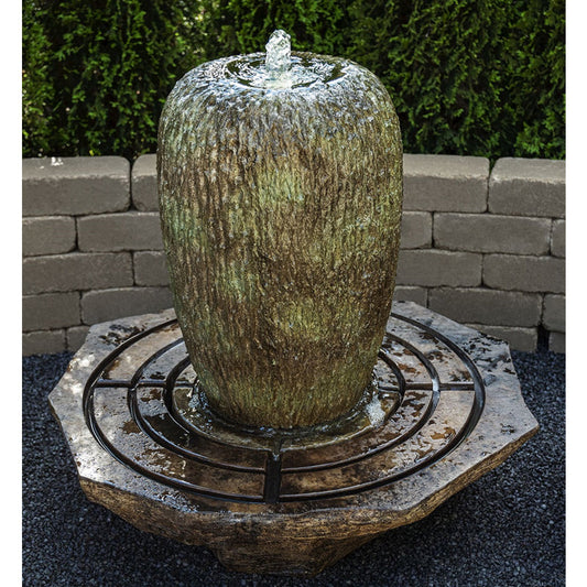 Image of a tall organic bowl fountain