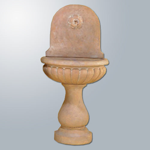 Outdoor wall mounted water feature