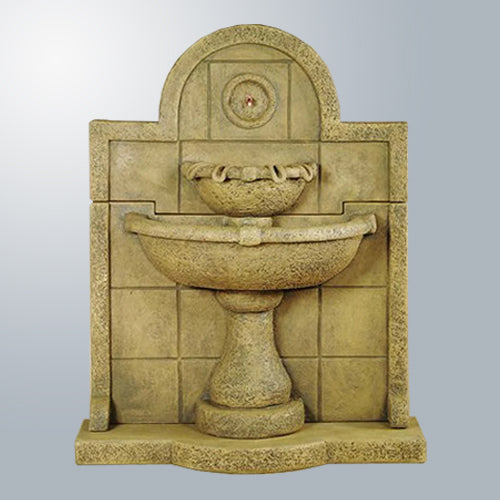 Outdoor wall fountain for garden or patio