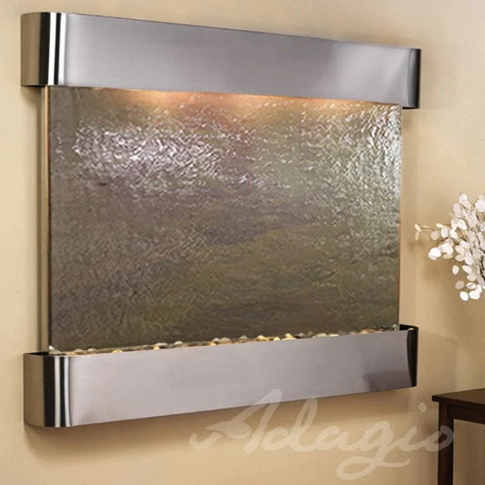 Wall fountain with cascading water feature