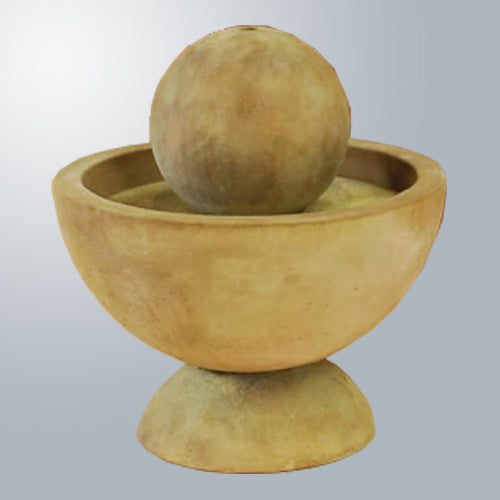 Small deep circular water feature