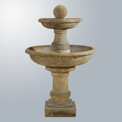 Two tier outdoor water feature