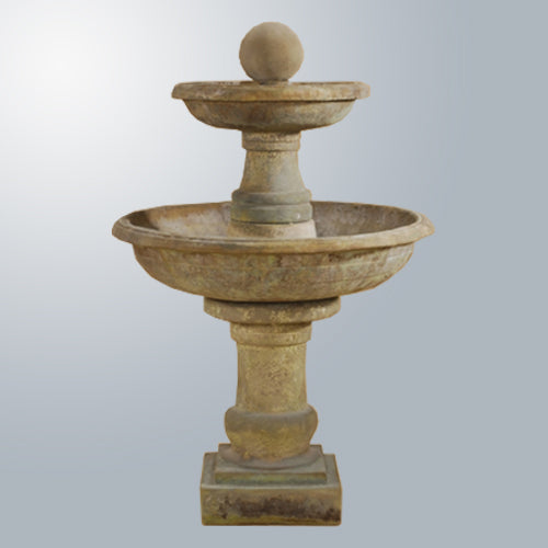 Two tier outdoor water feature