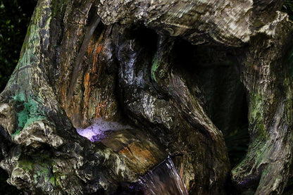 Tree Trunk Fountain With LED Lights