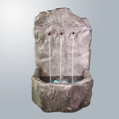 Image of a decorative rock fountain for gardens and patios