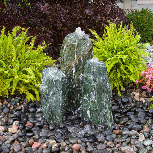 chiseled stone fountain