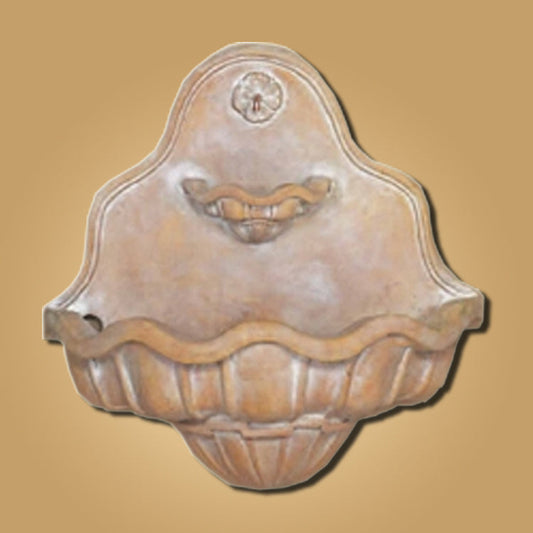 Image of a wall fountain in a Tuscan style