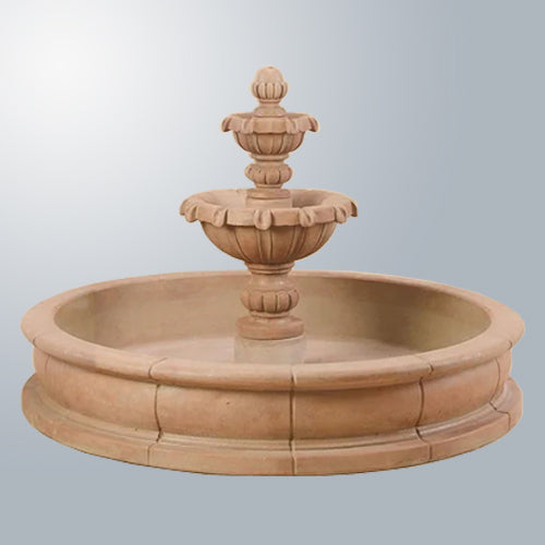 Two tier pond fountain for gardens