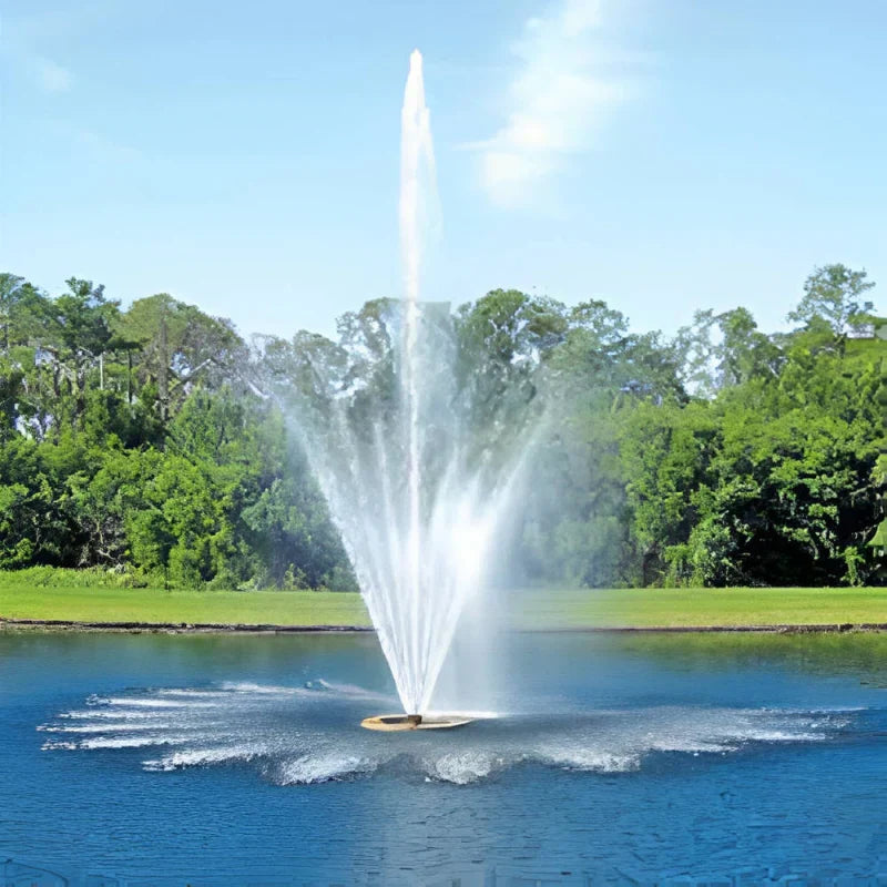 Two tier floating pond fountain for water features