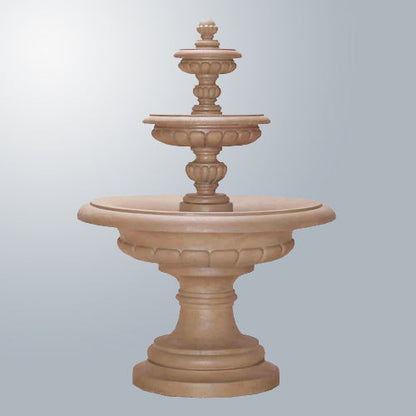 Three tier outdoor water fountain