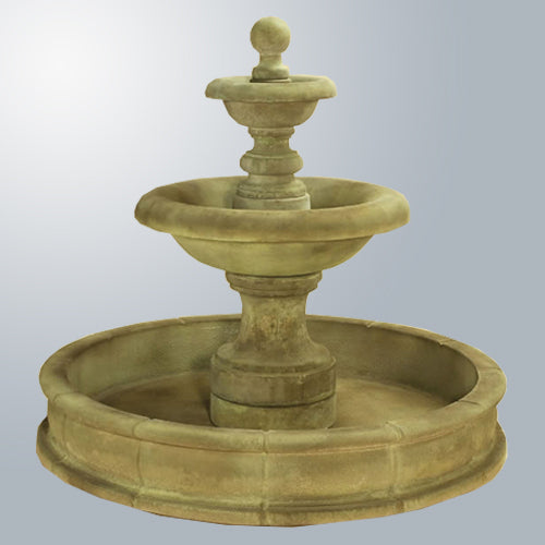 Two tier pond fountain short design