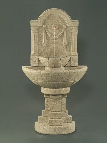 Outdoor wall fountain for garden or patio