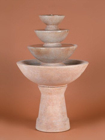 4-Tier Color Bowl Garden Water Fountain - Tall