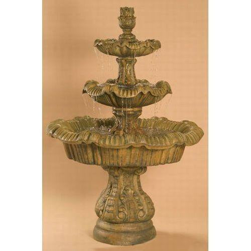 Tall three tier garden water fountain in Italian style