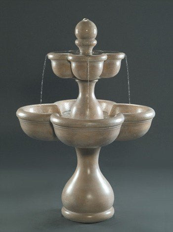 Tiered garden fountain for outdoor decor