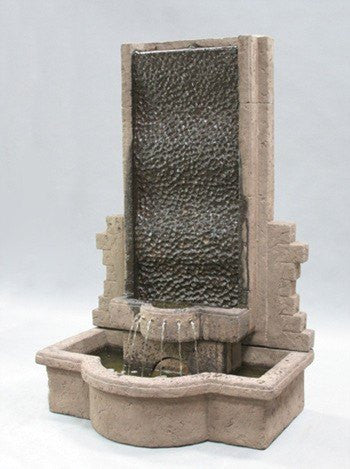 Outdoor wall fountain for tranquility
