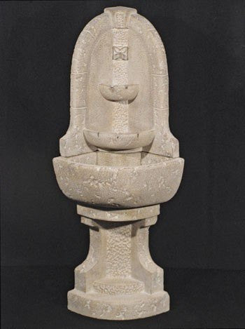 Outdoor corner wall fountain for garden or patio