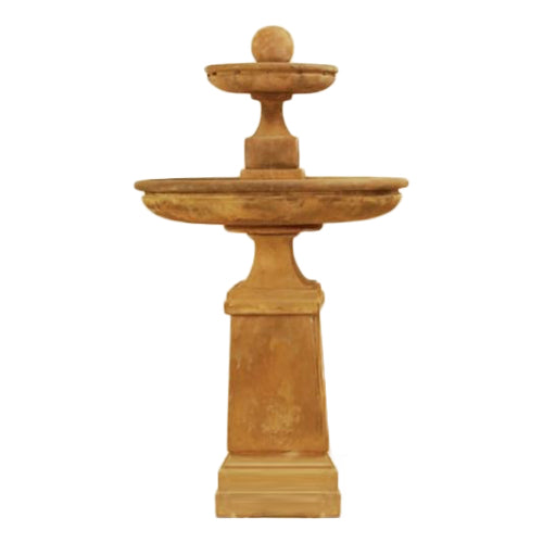 Tall two tier outdoor water fountain