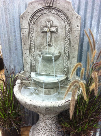 Image of a wall fountain for outdoor decor