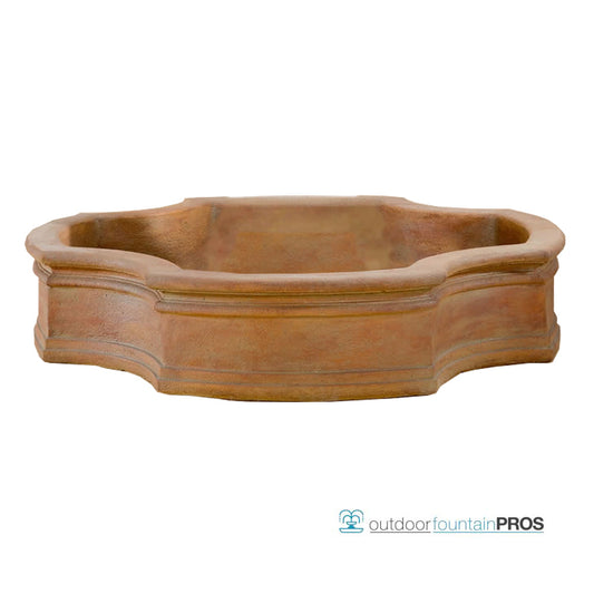 Large round fountain basin for outdoor use