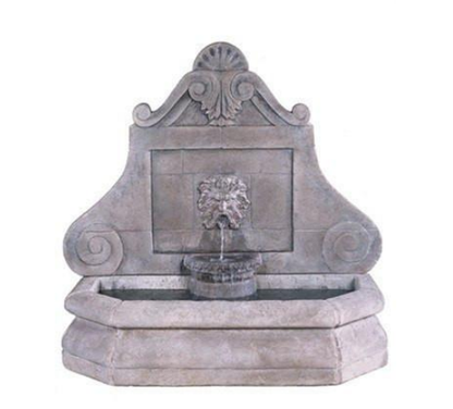 Outdoor wall fountain for garden or patio