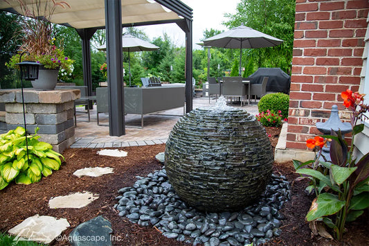 Stacked slate spheres product image