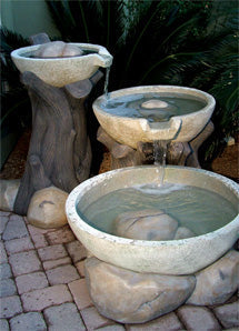 GFRC two section fountain from the Sycamore series